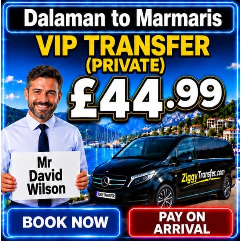 Dalaman Airport to Marmaris private transfer taxi service