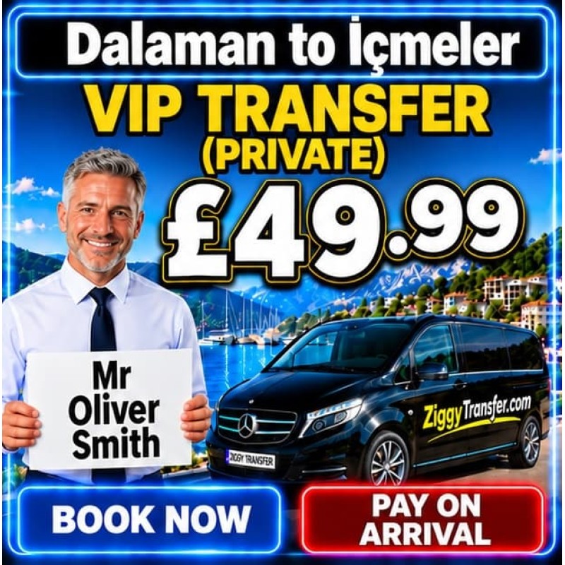 Dalaman Airport to İçmeler transfer taxi service