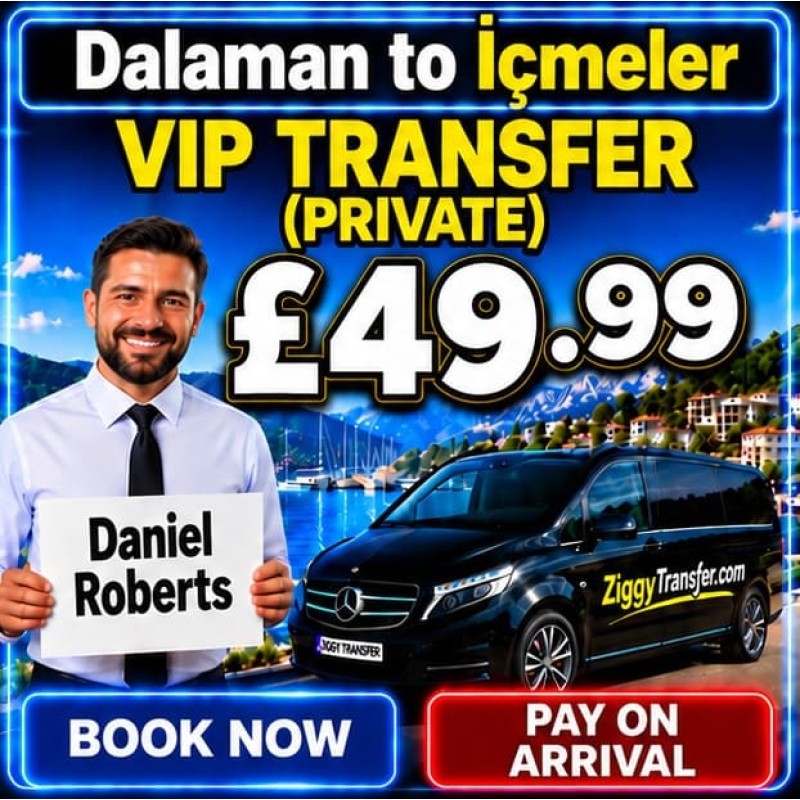 Dalaman to Orka Lotus Beach Hotel transfer taxi service