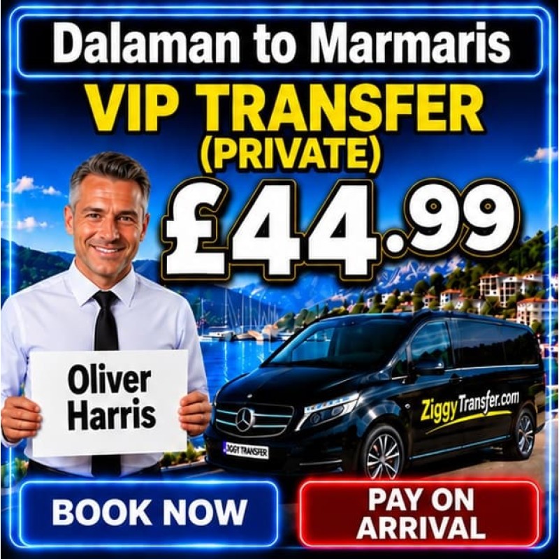 Dalaman airport to Blue Bay Platinum Hotel marmaris transfer taxi