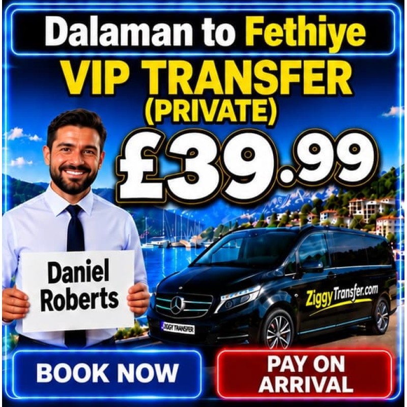 Dalaman to Fethiye private transfers car service
