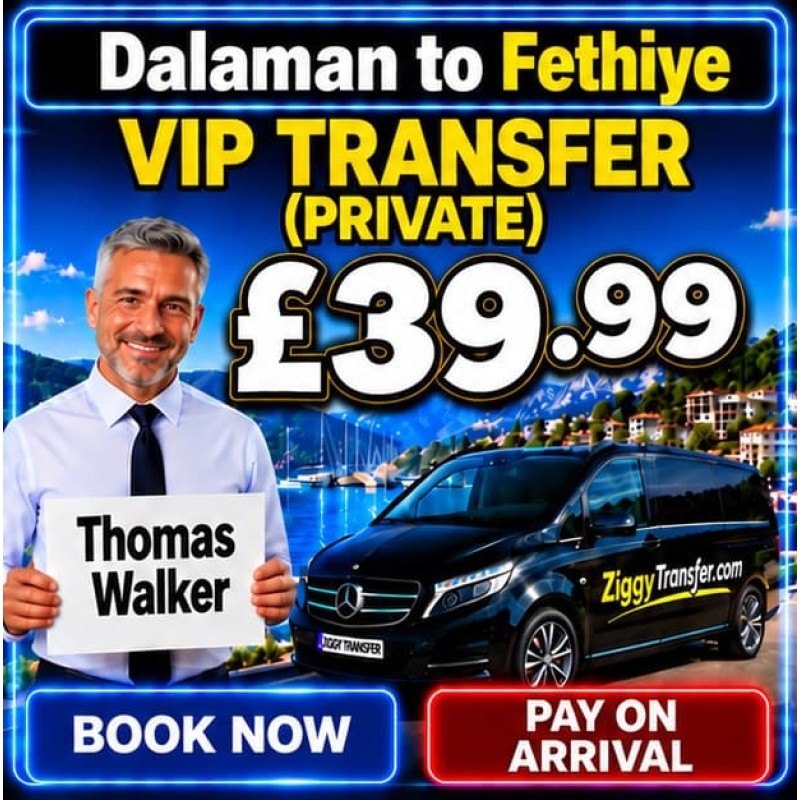 Dalaman to Fethiye Private Taxi Transfers car service