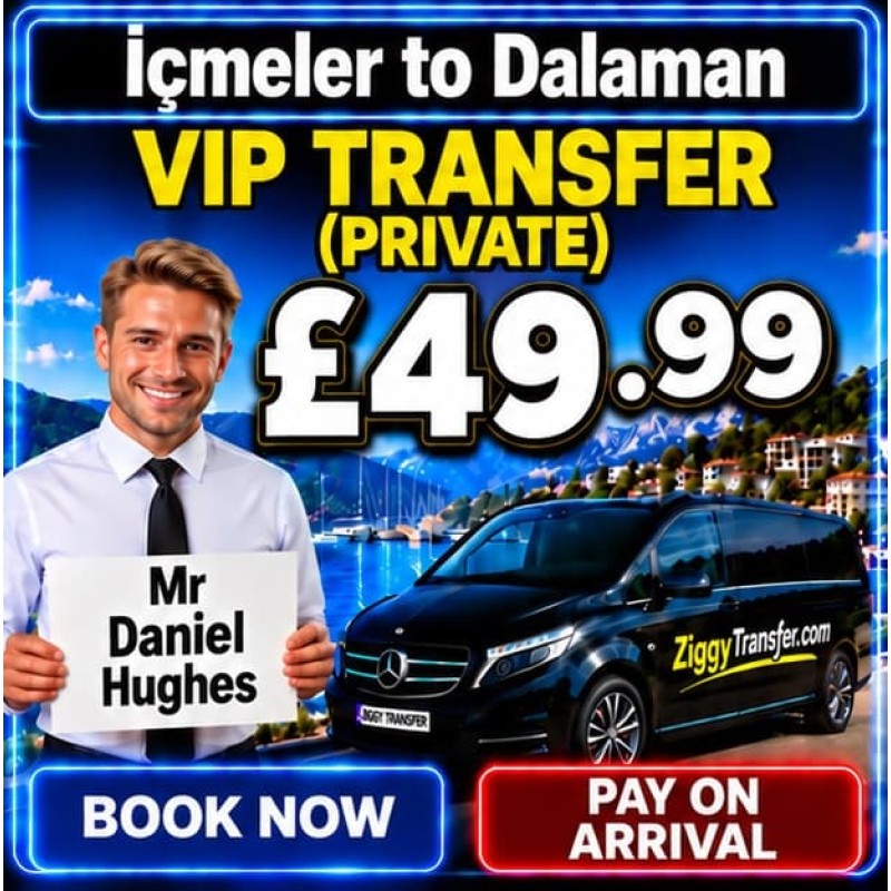 Orka Lotus Beach Hotel to Dalaman Airport Private Transfer taxi service