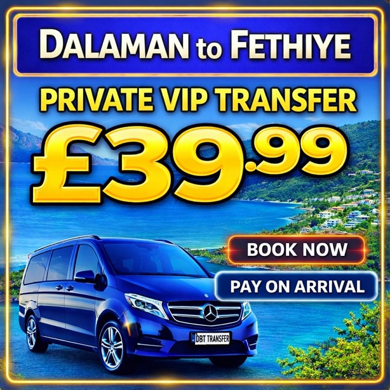 Dalaman to Fethiye private transfer car service