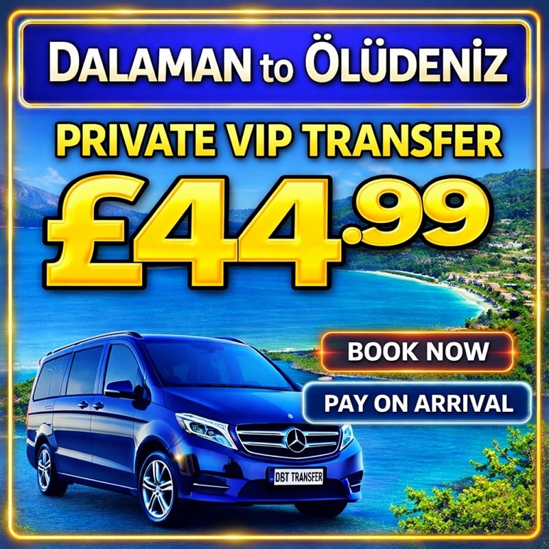 Dalaman to Oludeniz transfer taxi service