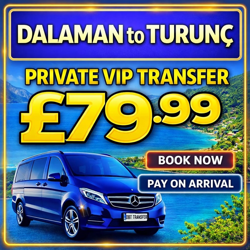 Dalaman to Turunc transfer taxi service
