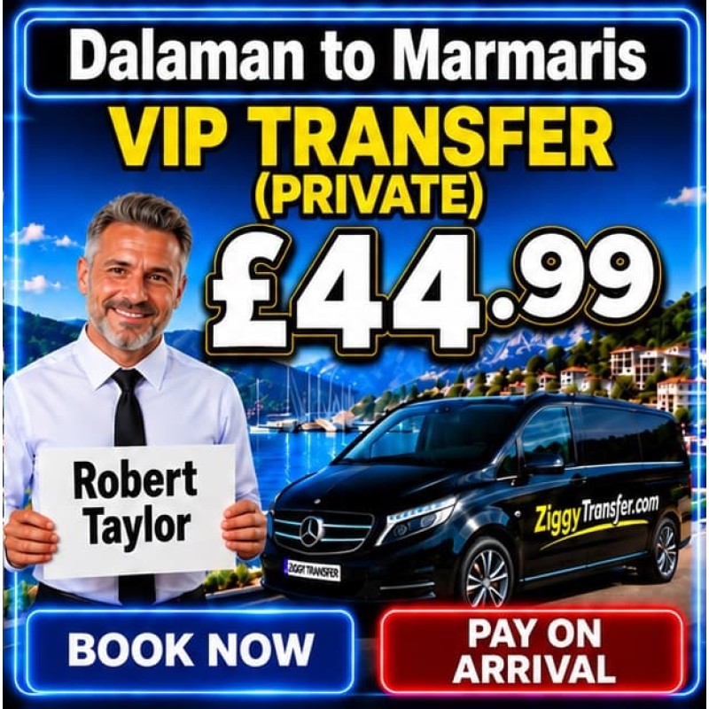 Dalaman to Paşa Beach Hotel private transfer taxi service