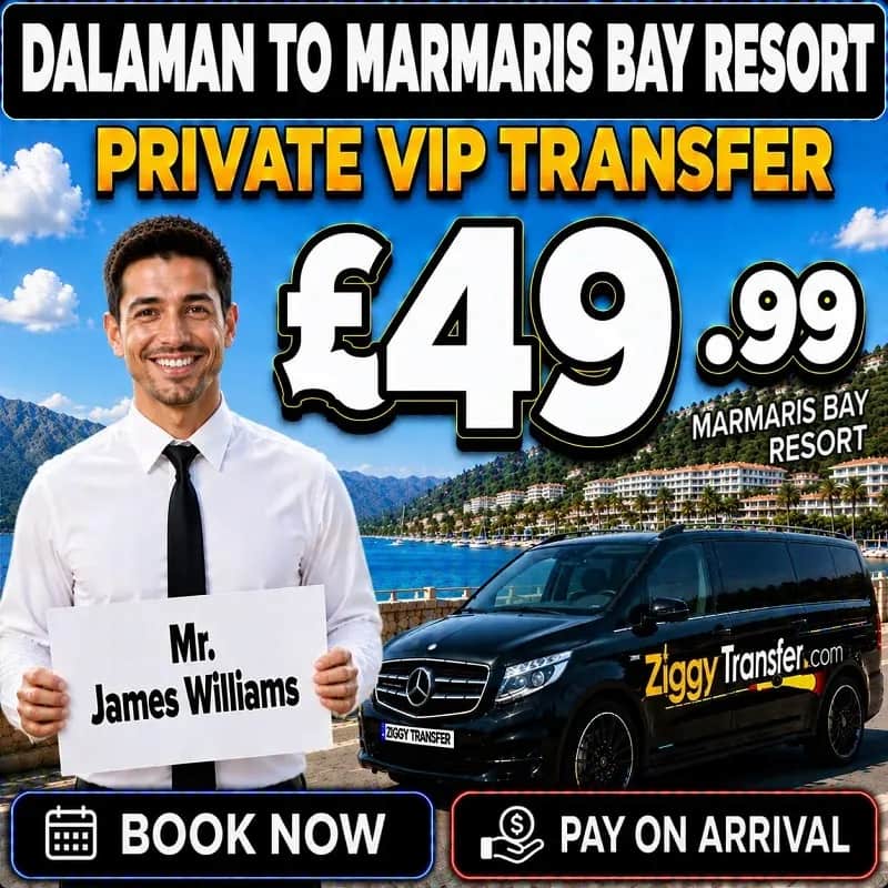Dalaman to Marmaris Bay Resort Hotel private transfer service