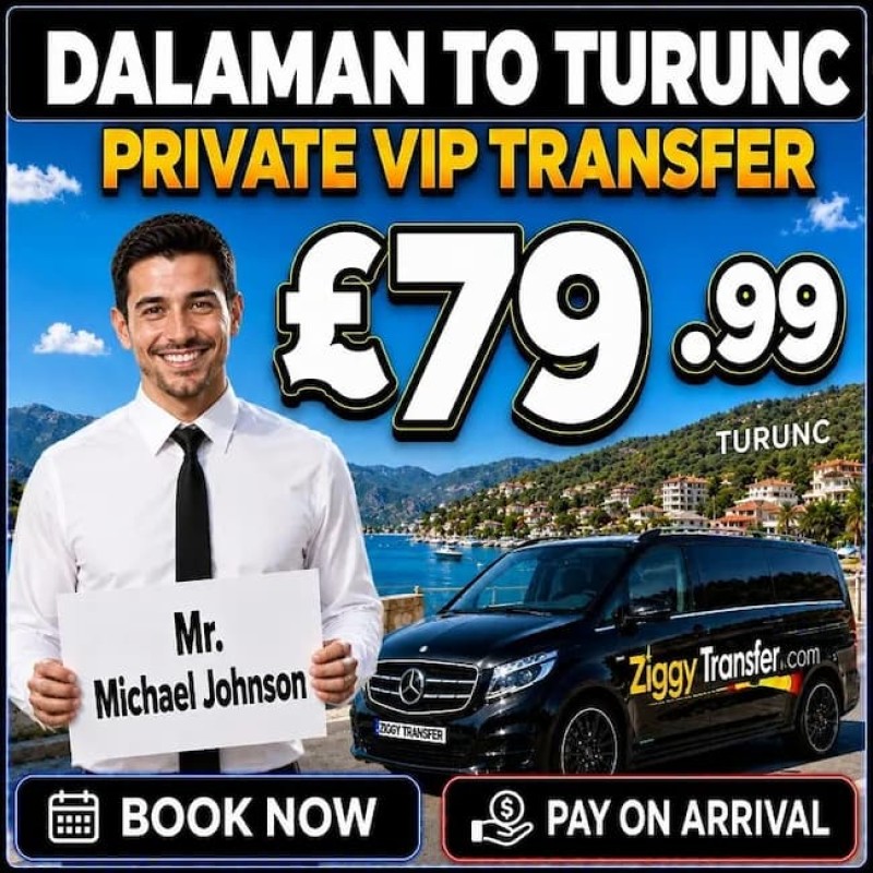 Dalaman to Turunc transfer taxi service