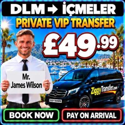 How much is private taxi transfer from Dalaman to Grand Yazıcı Marmaris Palace Hotel? 