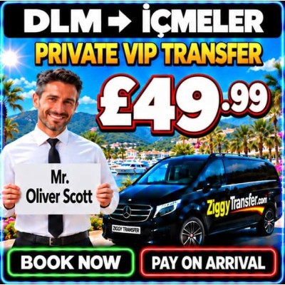 How much is private taxi transfer from Dalaman Airport to Grand Ideal Premium Hotel?