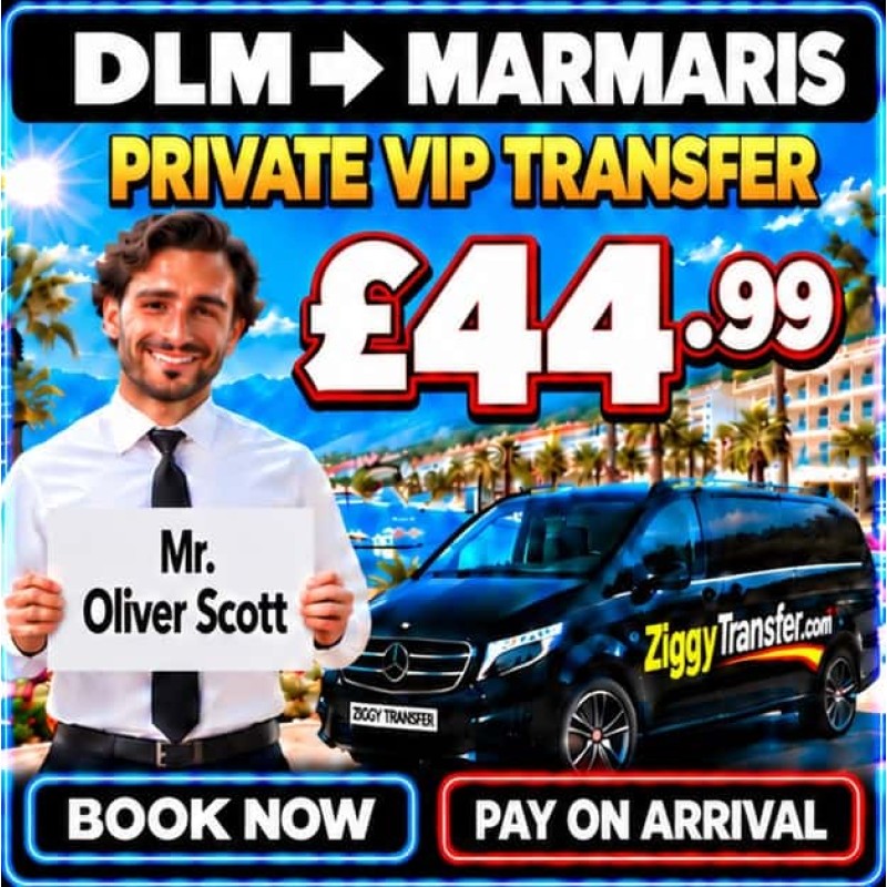 Taxi from Dalaman Airport to Casa De Maris Spa & Resort Hotel