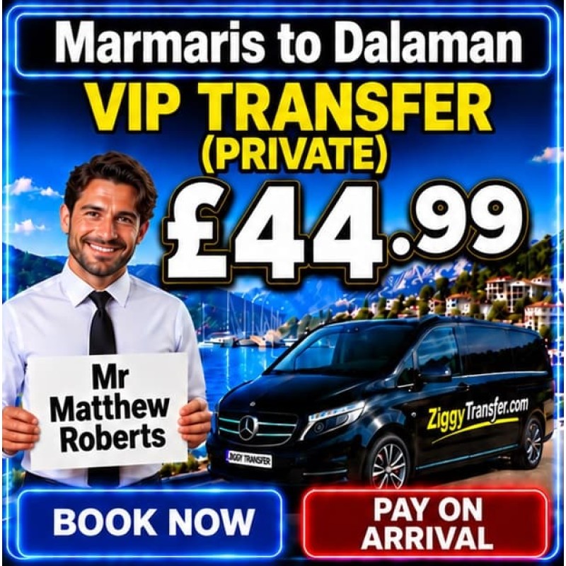 Private Taxi Transfers from Marmaris to Dalaman Airport